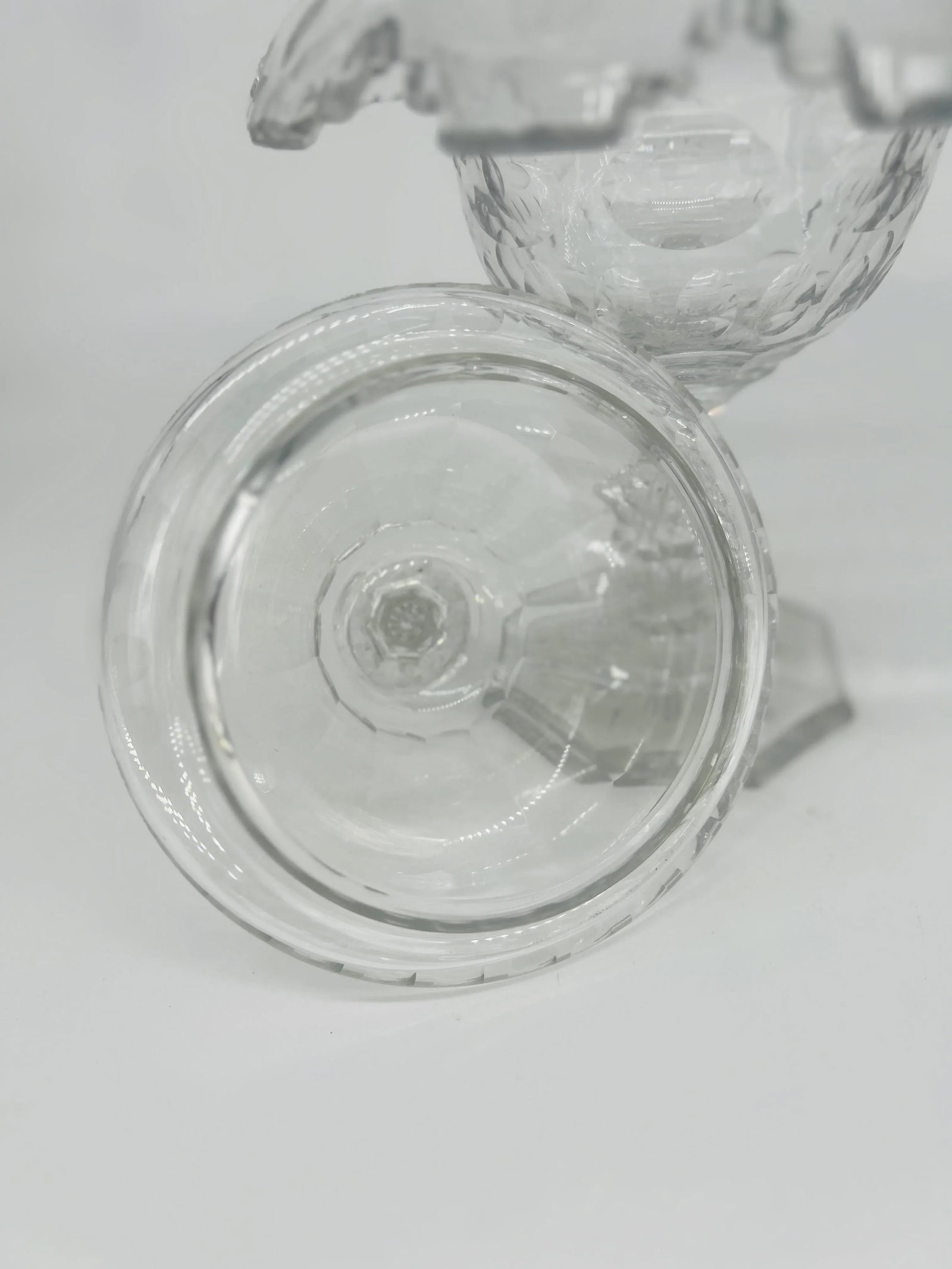 Antique Anglo-Irish Cut Crystal Lidded Urn - 7