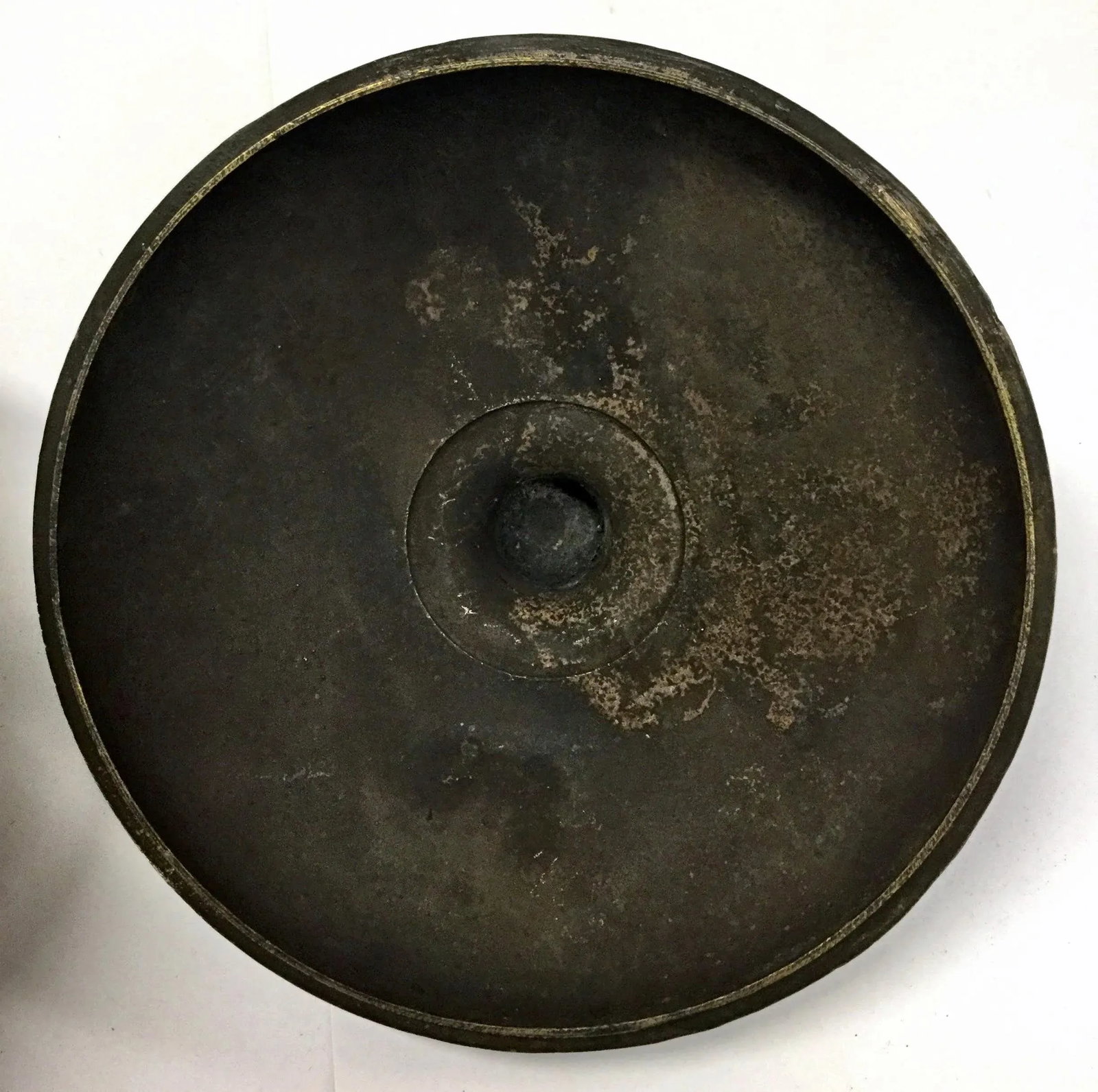 Antique Chinese Covered Brass Bowl - 6