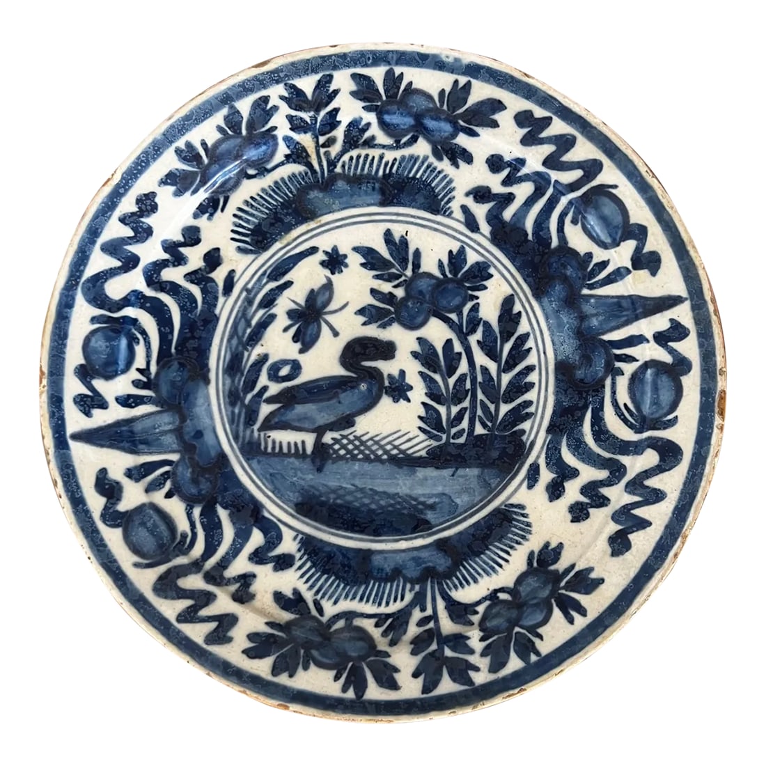 18th Century Delft Dutch Delftware Blue and White Cabinet Plate (1 of 7)
