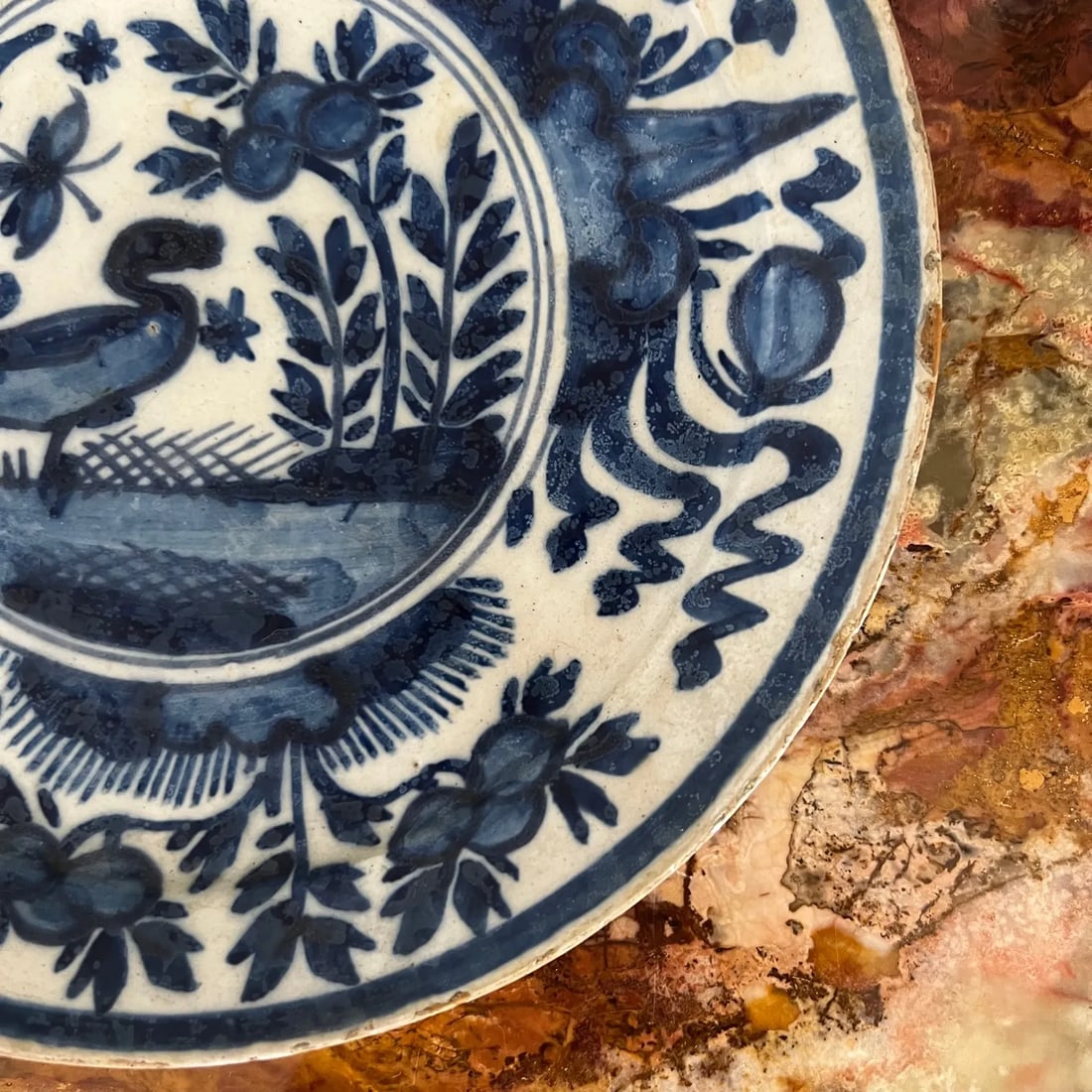 18th Century Delft Dutch Delftware Blue and White Cabinet Plate - 2