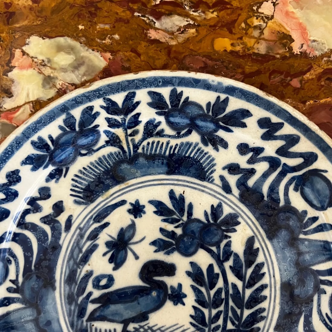 18th Century Delft Dutch Delftware Blue and White Cabinet Plate - 5