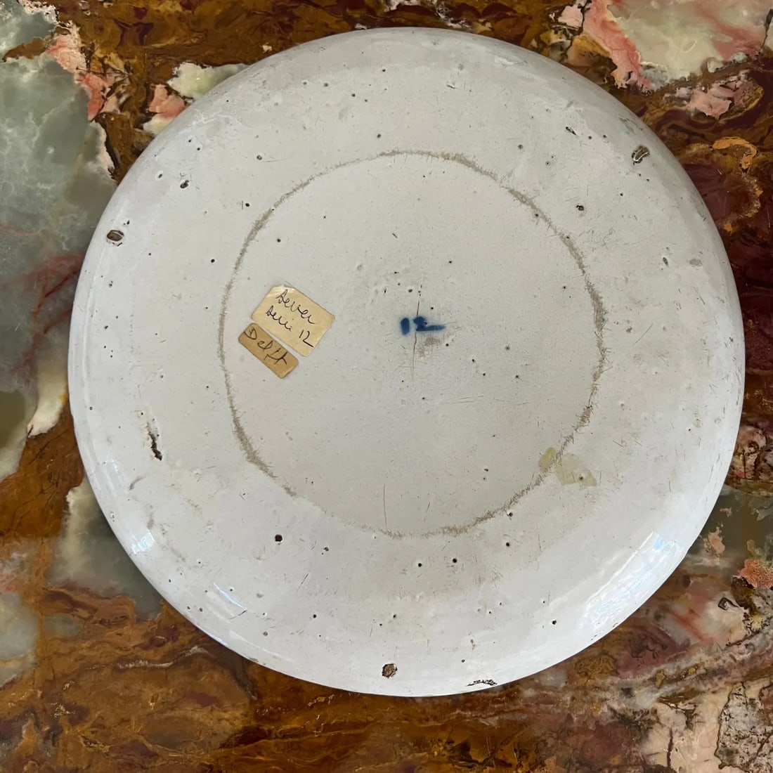 18th Century Delft Dutch Delftware Blue and White Cabinet Plate - 6