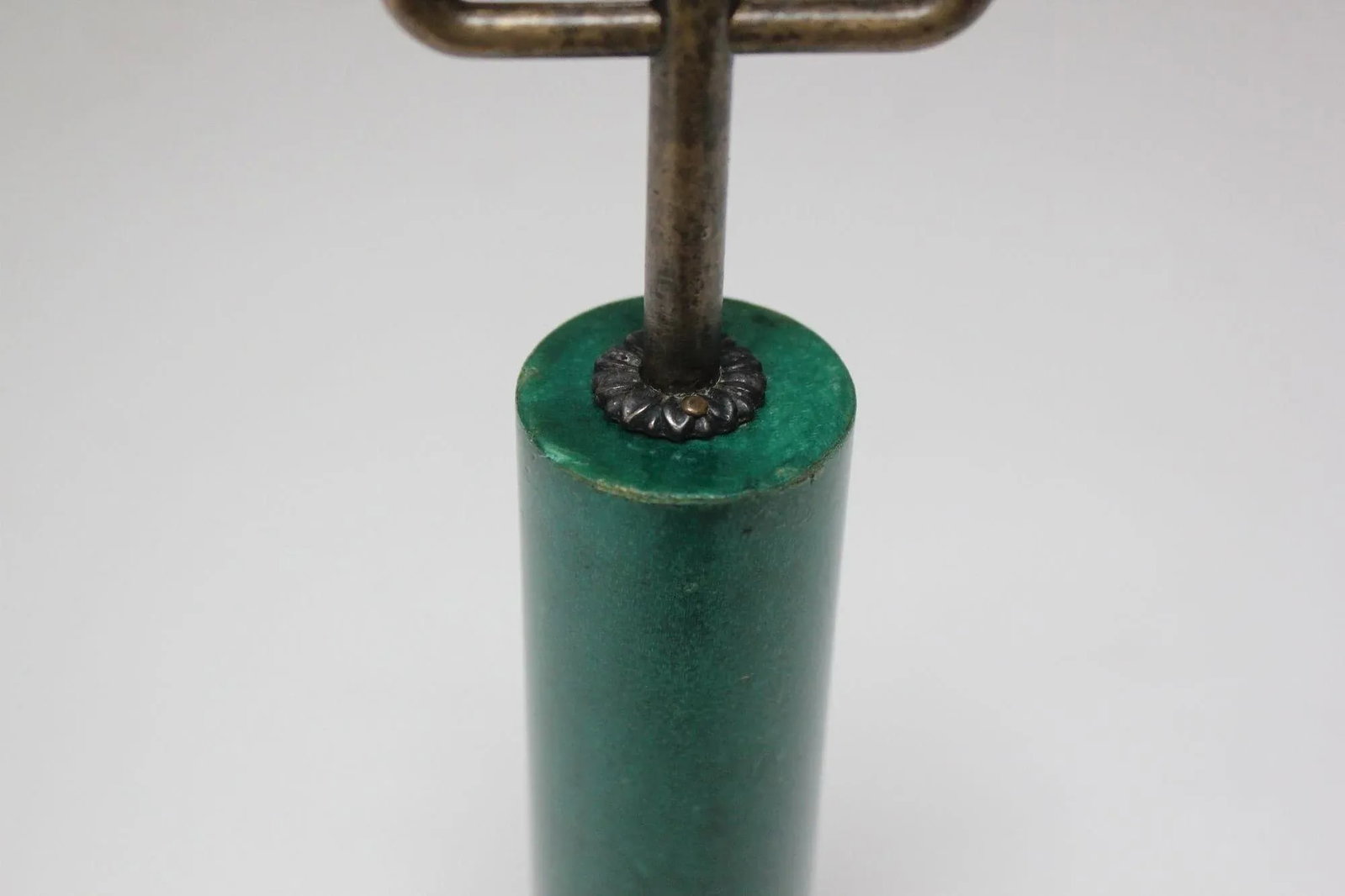 Vintage Italian Malachite Green Goatskin and Brass Bottle Opener by Aldo Tura - 9