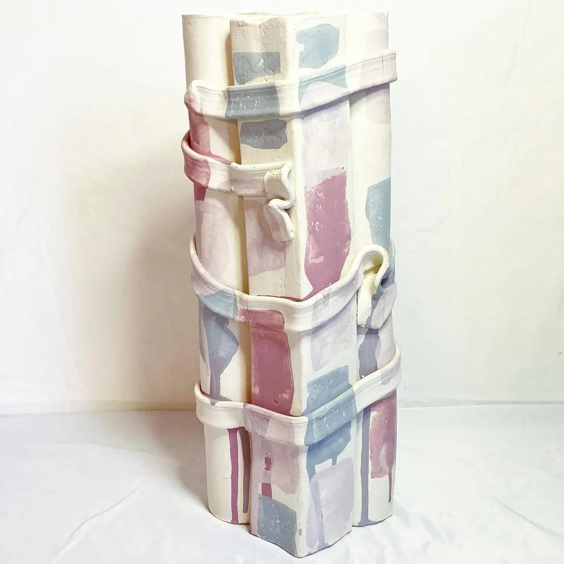 Postmodern Abstract Triple Column Pillar Vase - 2