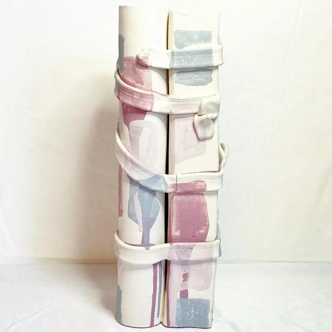 Postmodern Abstract Triple Column Pillar Vase - 3