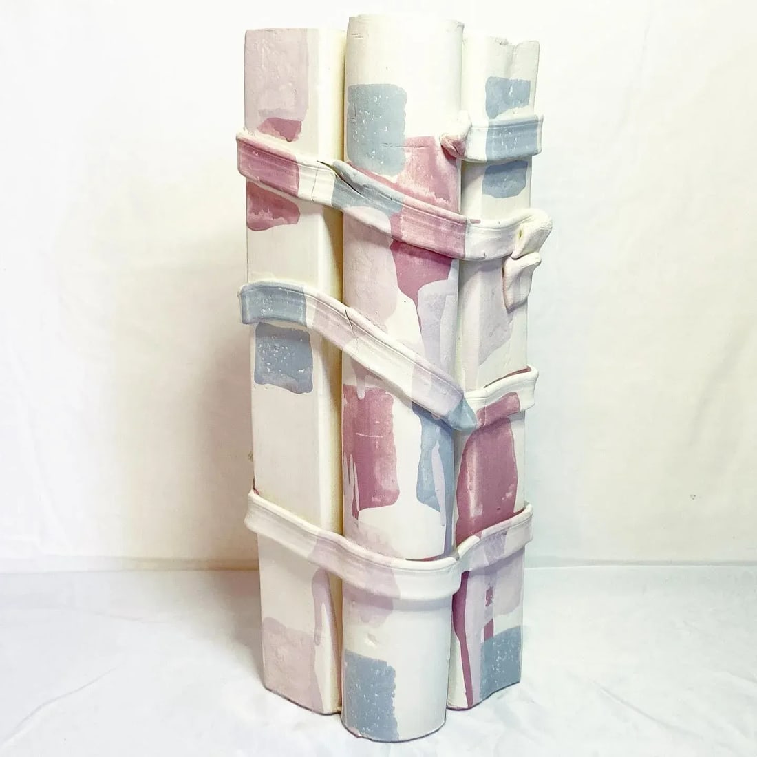 Postmodern Abstract Triple Column Pillar Vase - 4