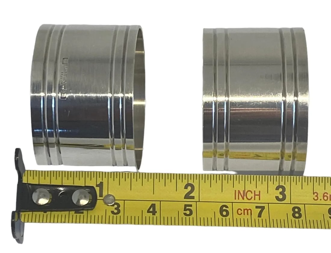Late 20th Century Christofle Nathalie Silver-Plated Napkin Rings - Set of 2 - 10