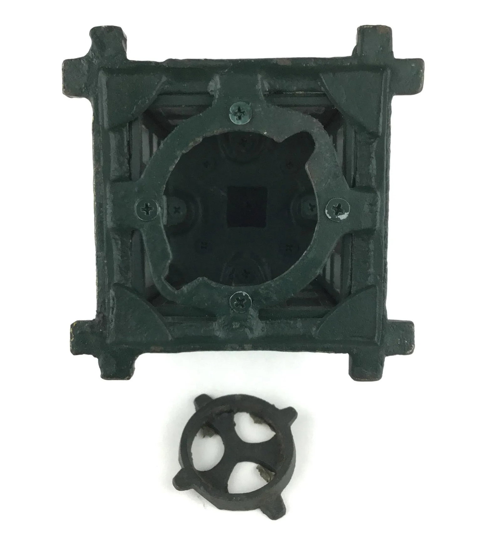 Heavy Vintage Wrought Iron Hanging Votive Candle Holder - 11