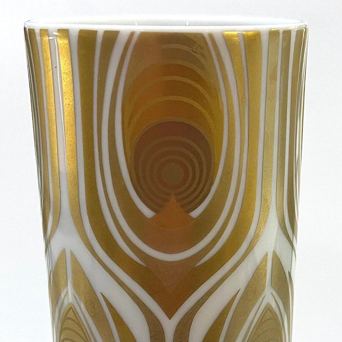 1970s Rosenthal Studio Line Gold "Peacock Feather" Vase by Bjorn Wiinblad - 2