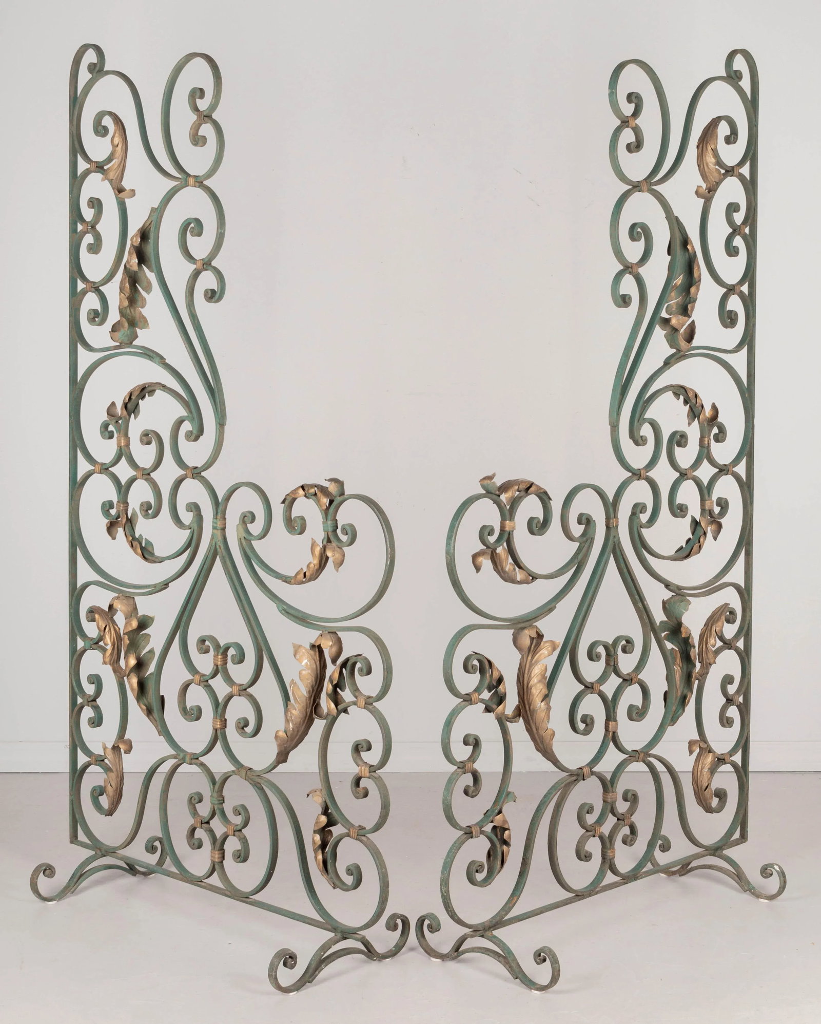 Pair of French Wrought Iron Screens or Room Dividers - 5