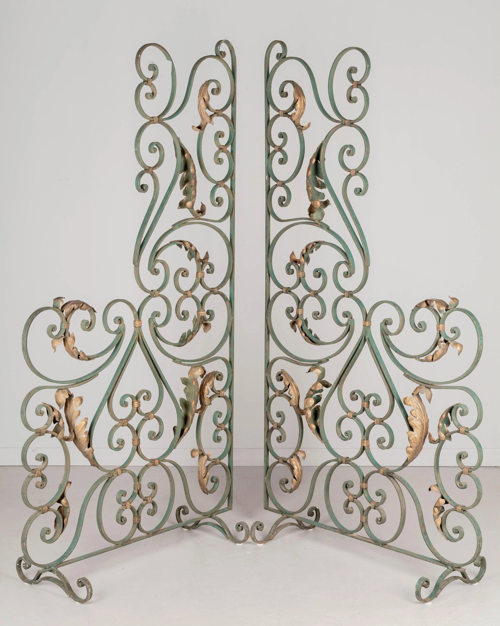 Pair of French Wrought Iron Screens or Room Dividers - 6