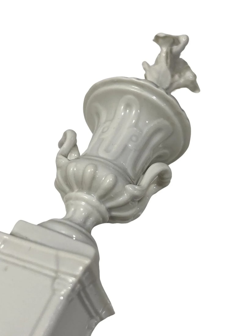 Pair, Cabinet of Curiosity Neoclassical Style Blanc De Chine Porcelain Urns - 3