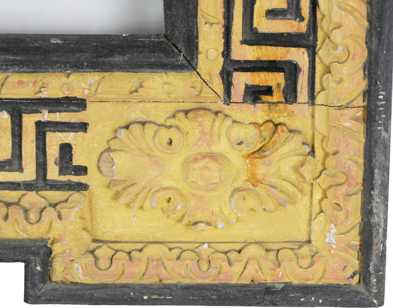 Hand-Carved Greek Key Design Framed Mirror - 10