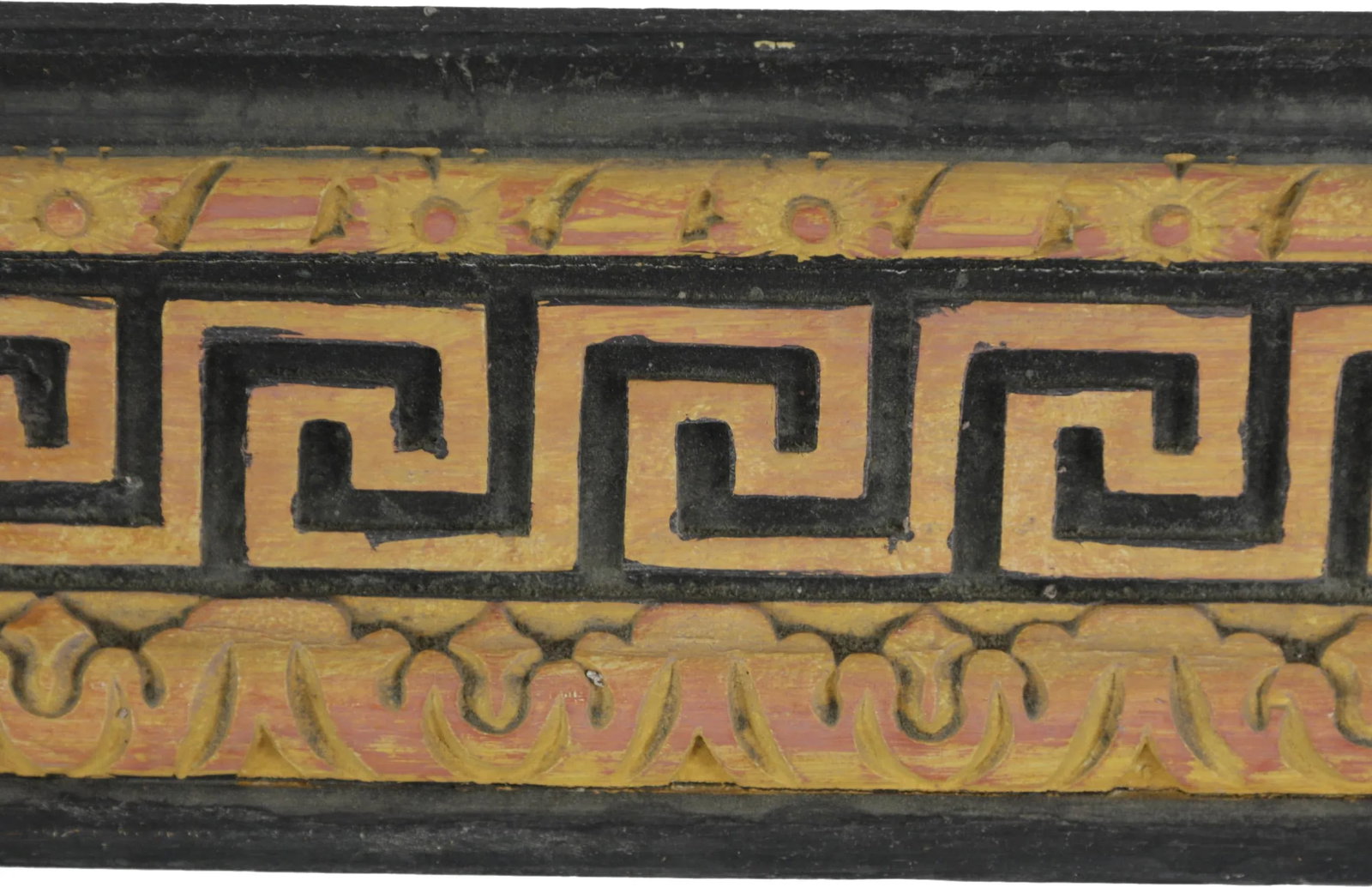 Hand-Carved Greek Key Design Framed Mirror - 11