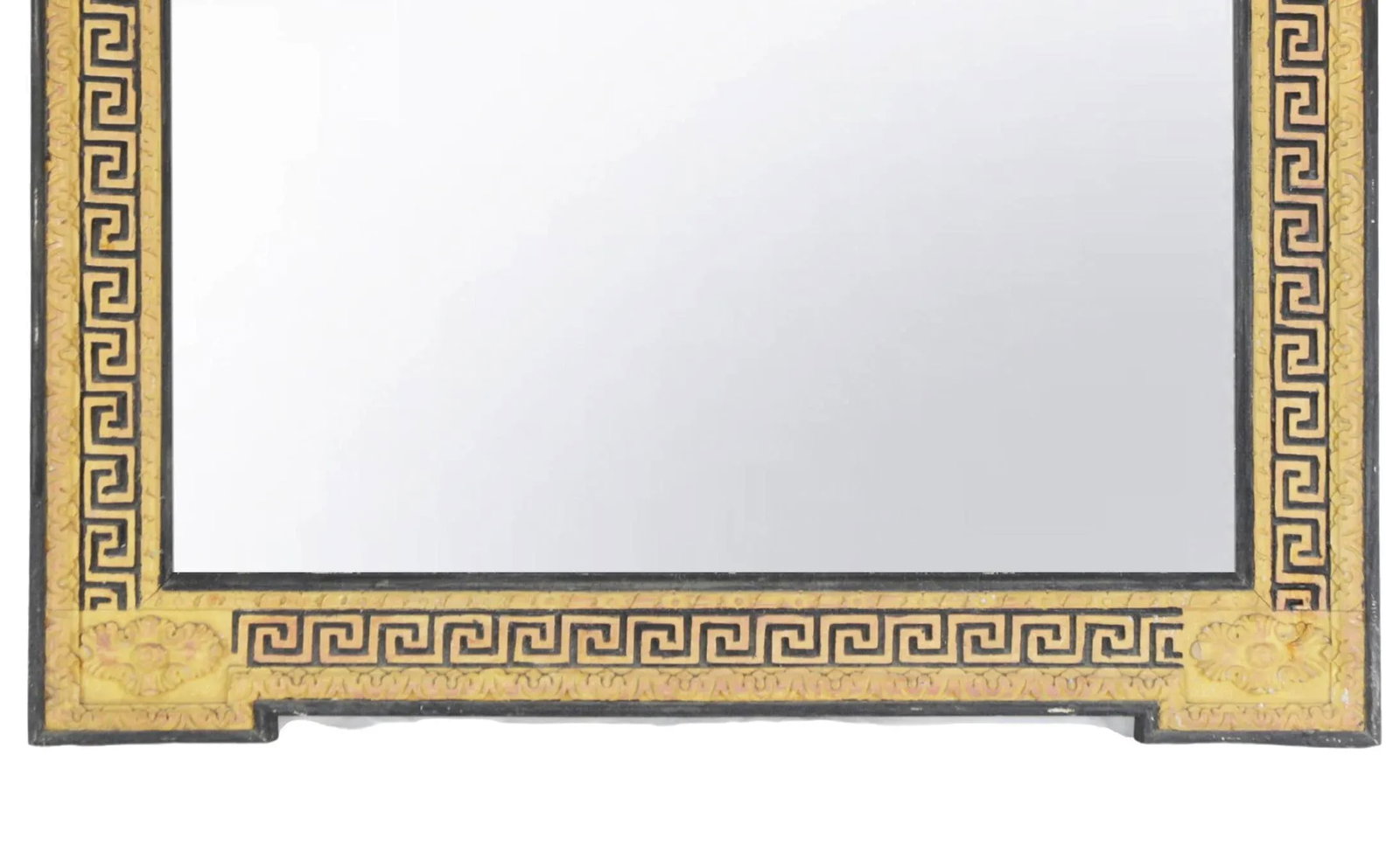 Hand-Carved Greek Key Design Framed Mirror - 5