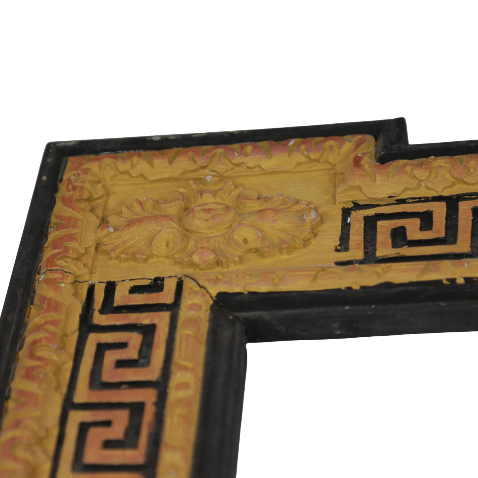 Hand-Carved Greek Key Design Framed Mirror - 8