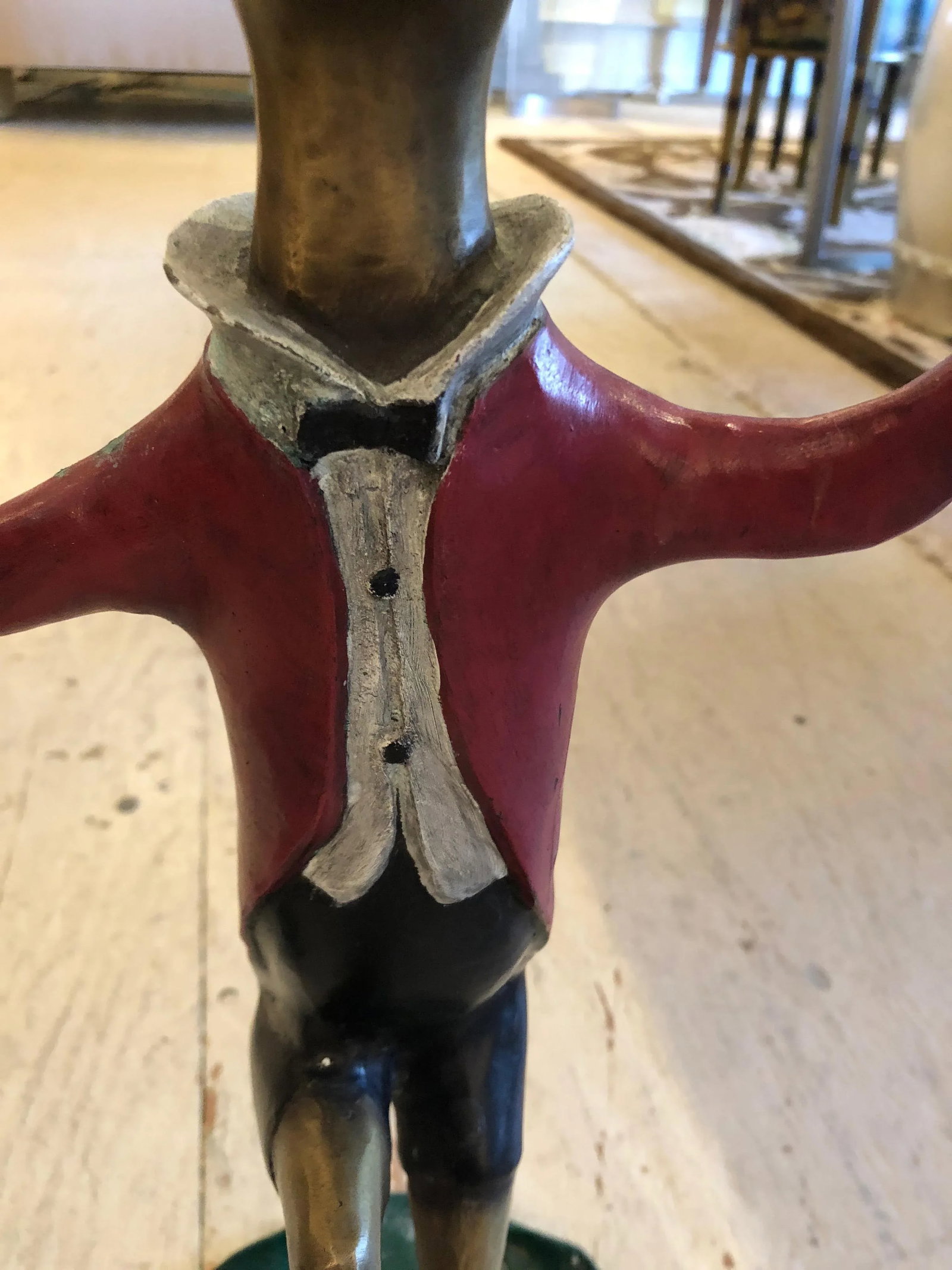 1950s Vintage Painted Bronze Frog Candleholders - a Pair - 5
