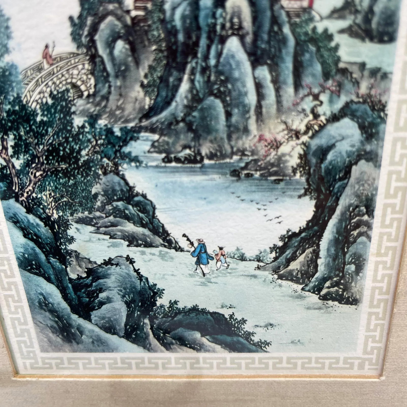 Framed Vintage Print Chinese Landscape - 4