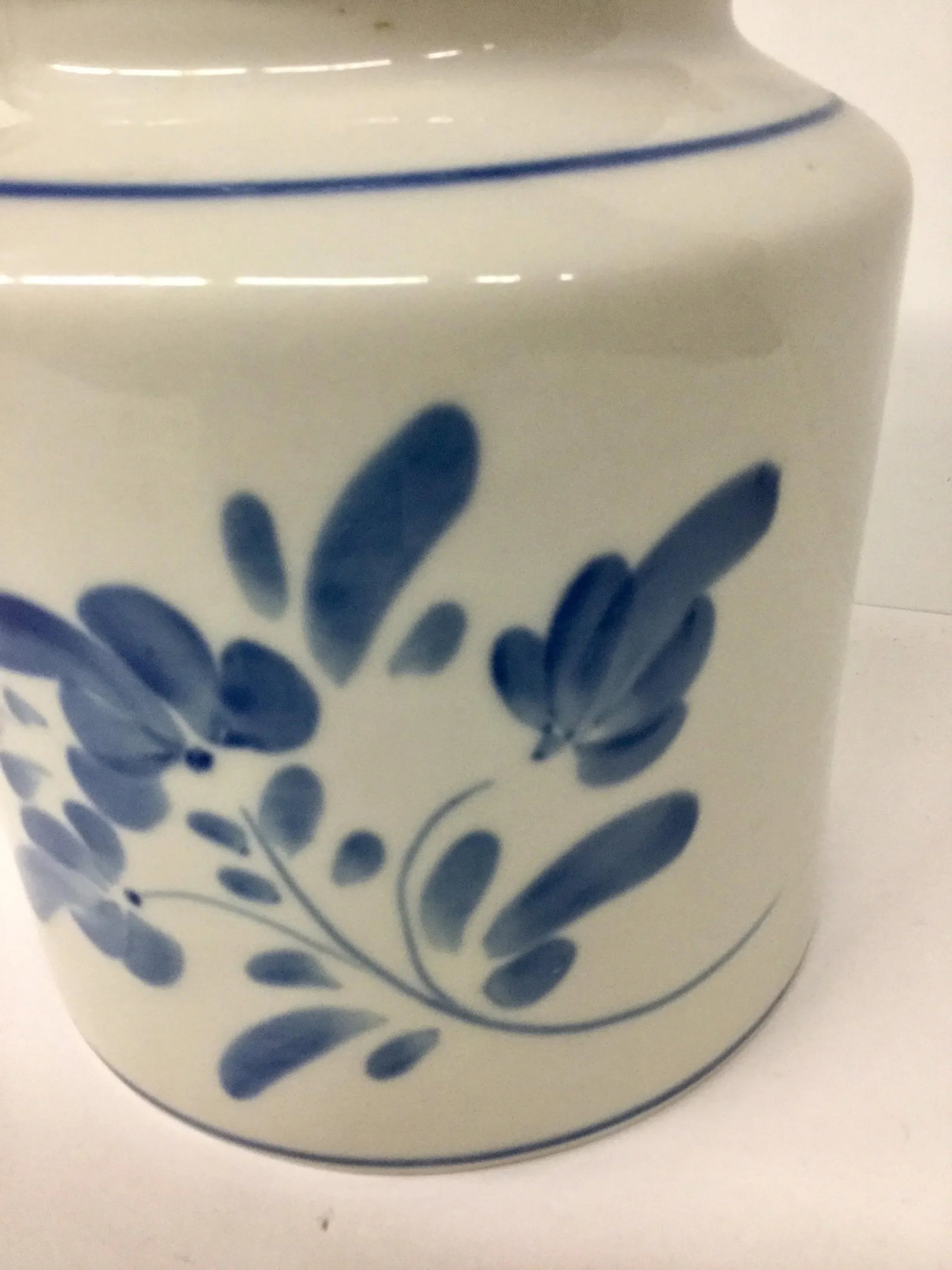 1980s Mediterranean Blue and White Cookie Jar - 5