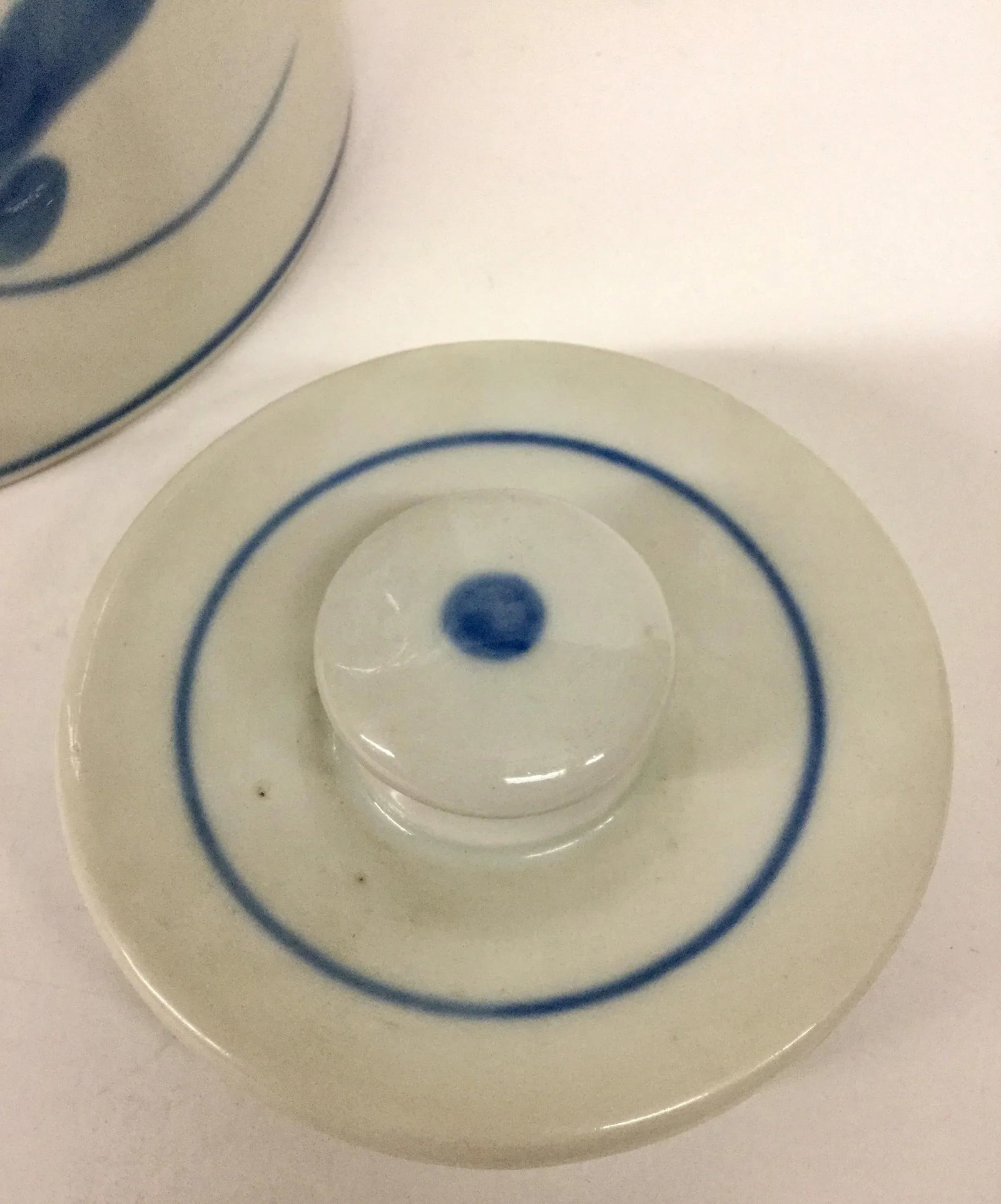 1980s Mediterranean Blue and White Cookie Jar - 6