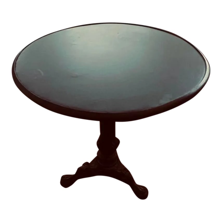 Restoration Hardware Cast Iron Bistro Table: Gorgeous heavy cast iron table from the vintage RH collection from years ago when their pieces were made by craftsman. Stunning and functional. Incredibly substantial and the perfect size for a