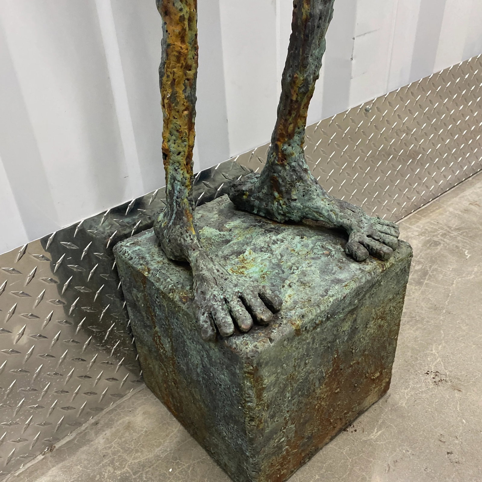 Early 21st Century Bronze Artist Made Brutalist Style Sculpture - 7