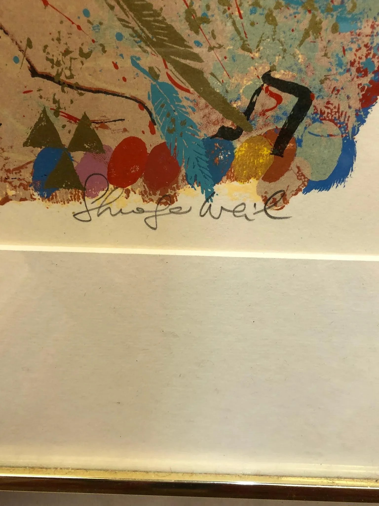 "Abstract Symphony" - Late 20th Century Screen Print Signed, Framed - 3