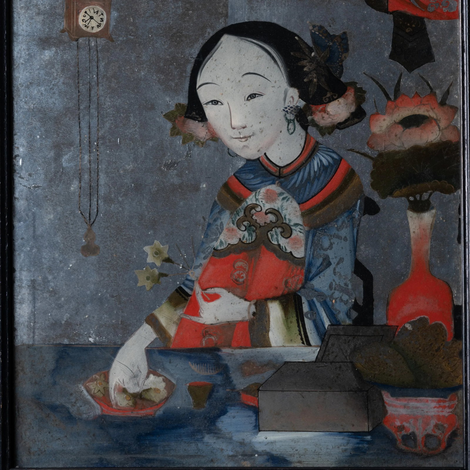 Verre Eglomise Chinese Export Portrait Painting - 3