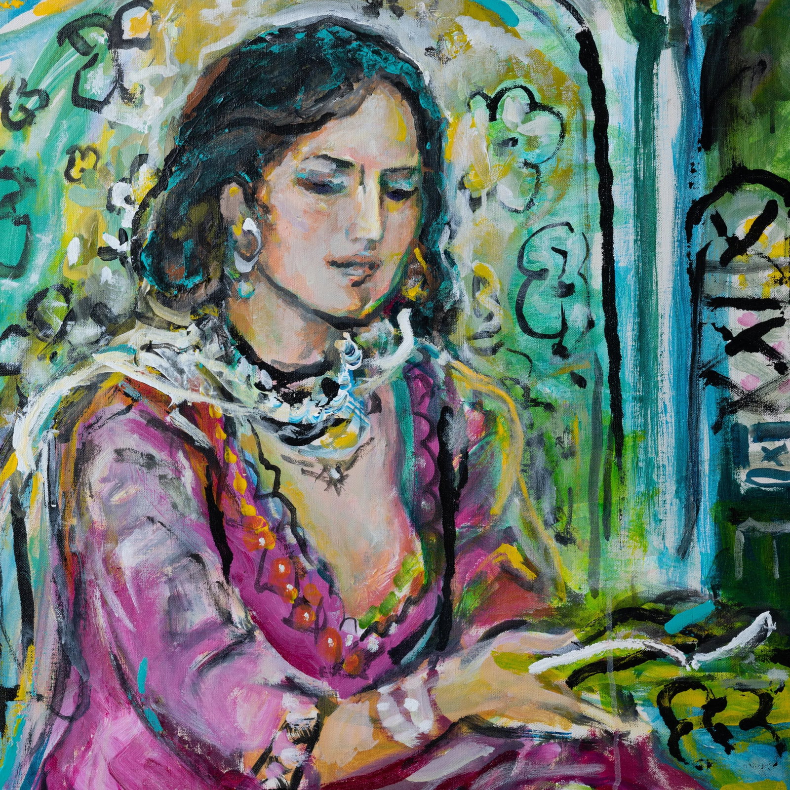 Suzanne McCollough Plowden Portrait Painting - 5