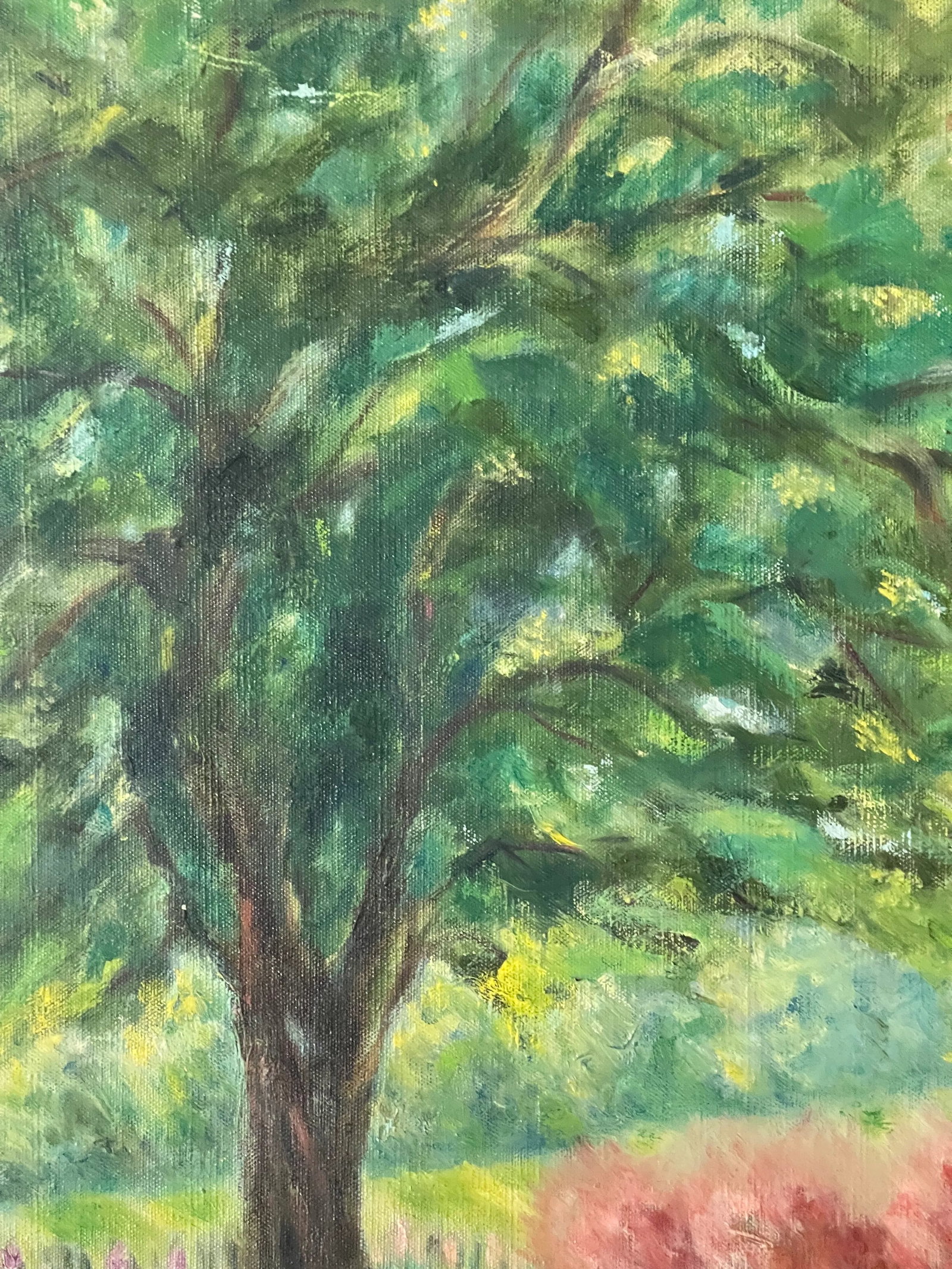 1970s Original Impressionistic Acrylic on Canvas Landscape Painting, Framed - 7
