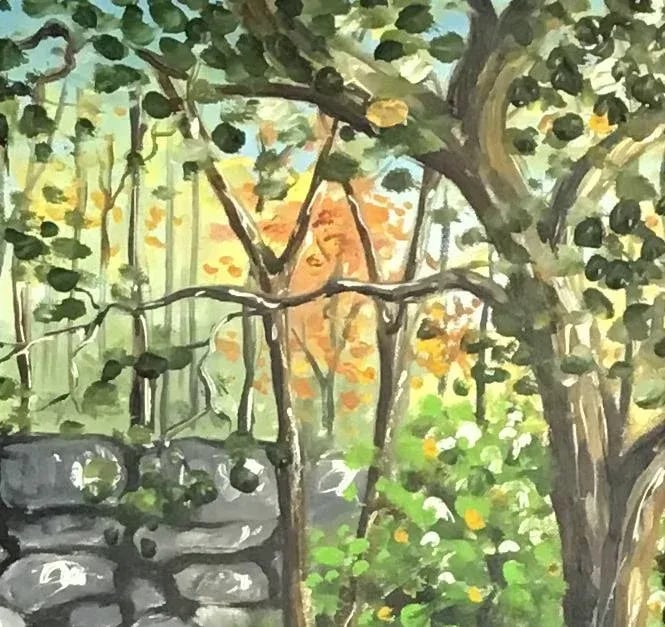 1980s Original Bridge Oil Painting - 4