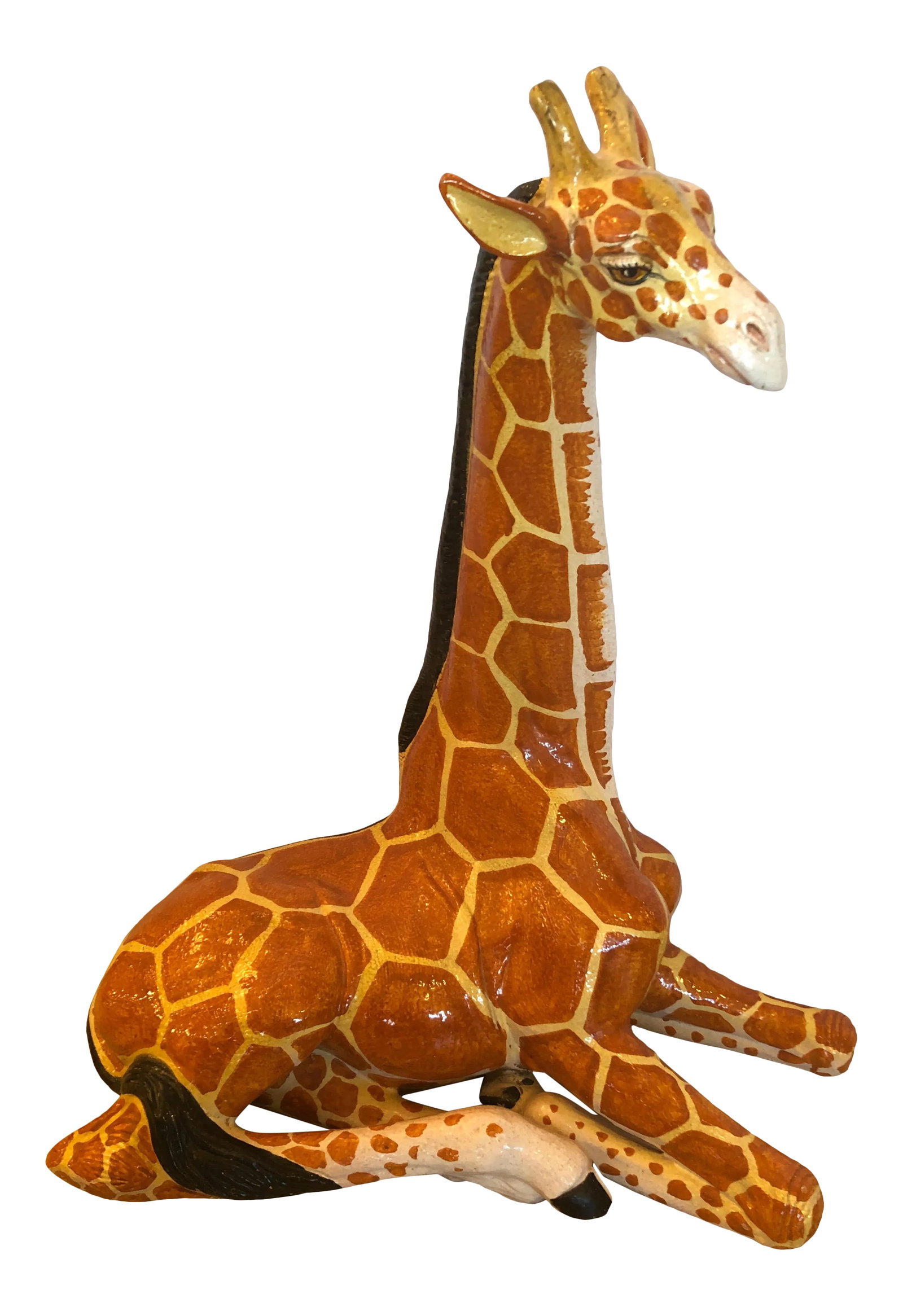 Italian Terracotta Hand Crafted Giraffe Sculpture (1 of 13)