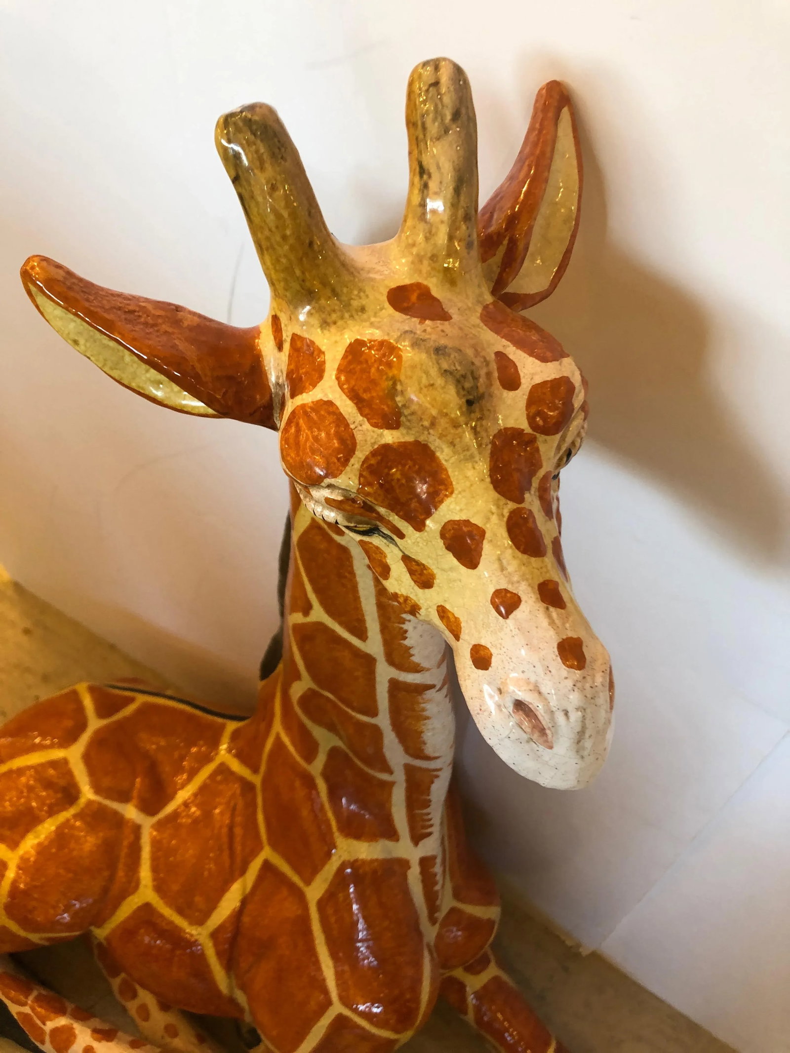 Italian Terracotta Hand Crafted Giraffe Sculpture - 2