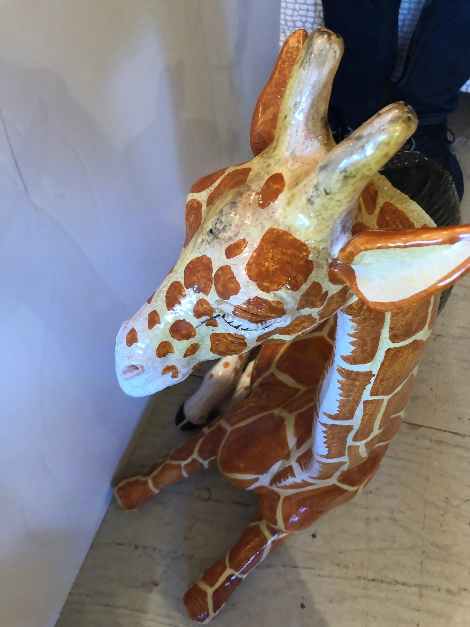 Italian Terracotta Hand Crafted Giraffe Sculpture - 7