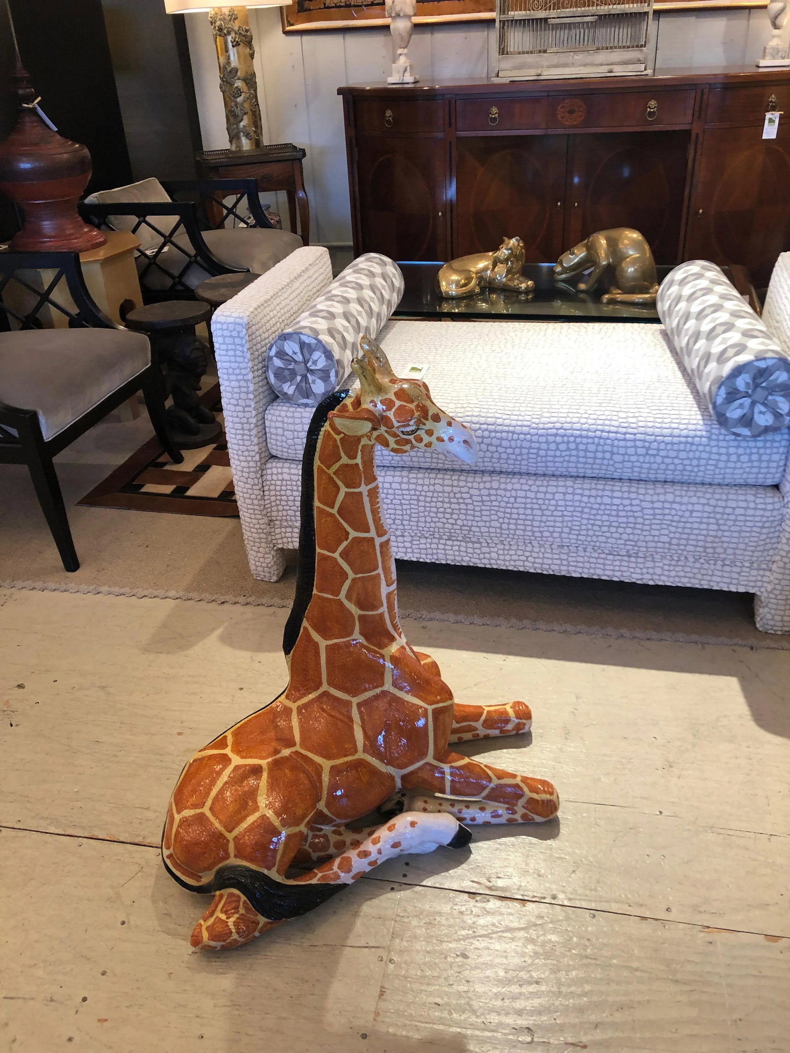 Italian Terracotta Hand Crafted Giraffe Sculpture - 8