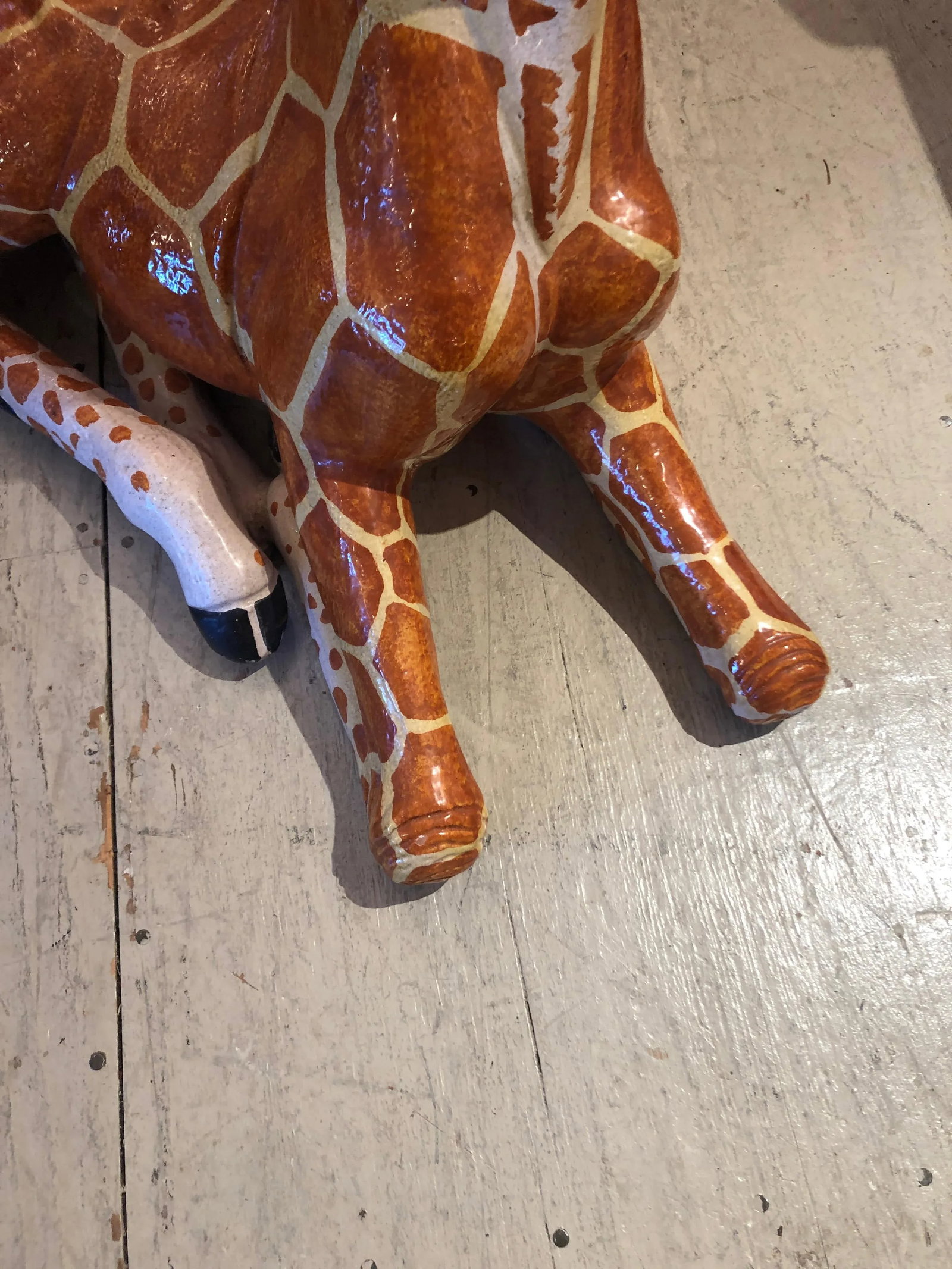 Italian Terracotta Hand Crafted Giraffe Sculpture - 9
