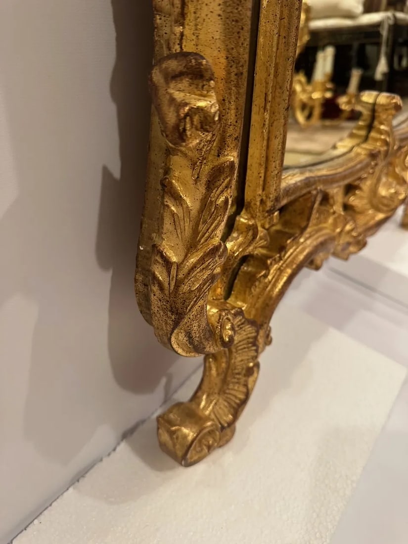 Tall Venetian Style Giltwood Mirror - 6