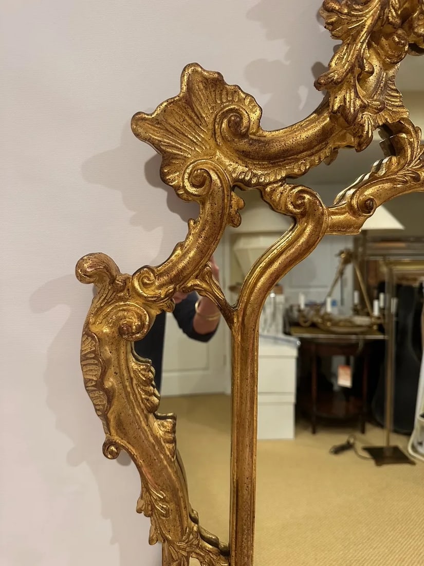 Tall Venetian Style Giltwood Mirror - 7