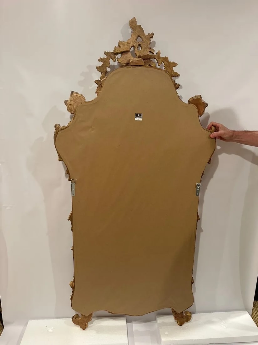 Tall Venetian Style Giltwood Mirror - 8