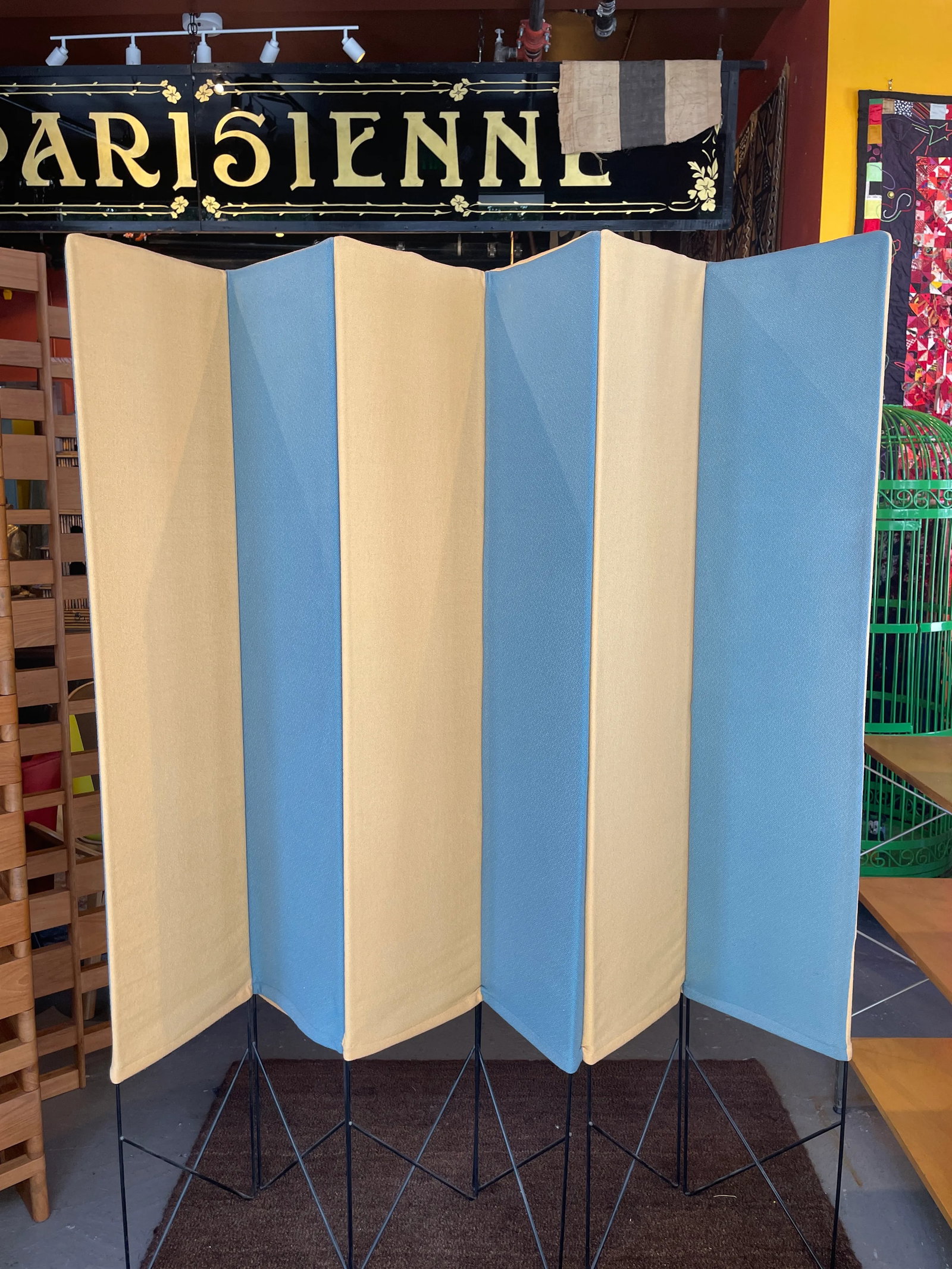 Dazzling Mid Century Modern Folding Privacy Screen - 2