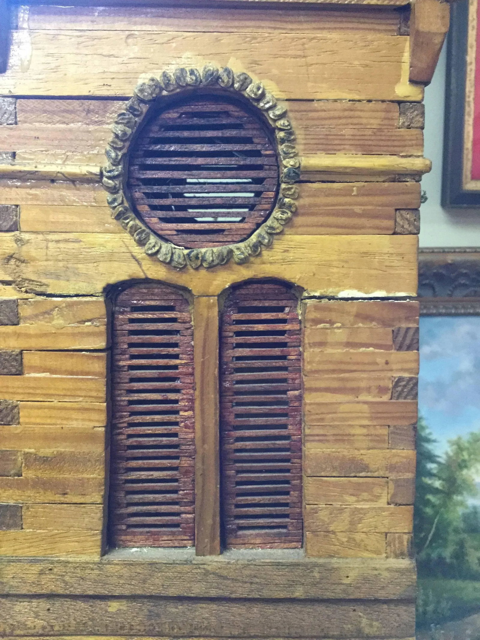 French Folk Art Miniature Cathedral Sculpture Model - 8