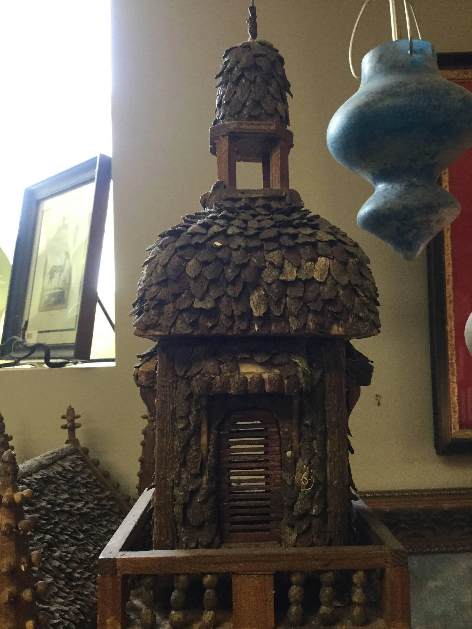 French Folk Art Miniature Cathedral Sculpture Model - 9
