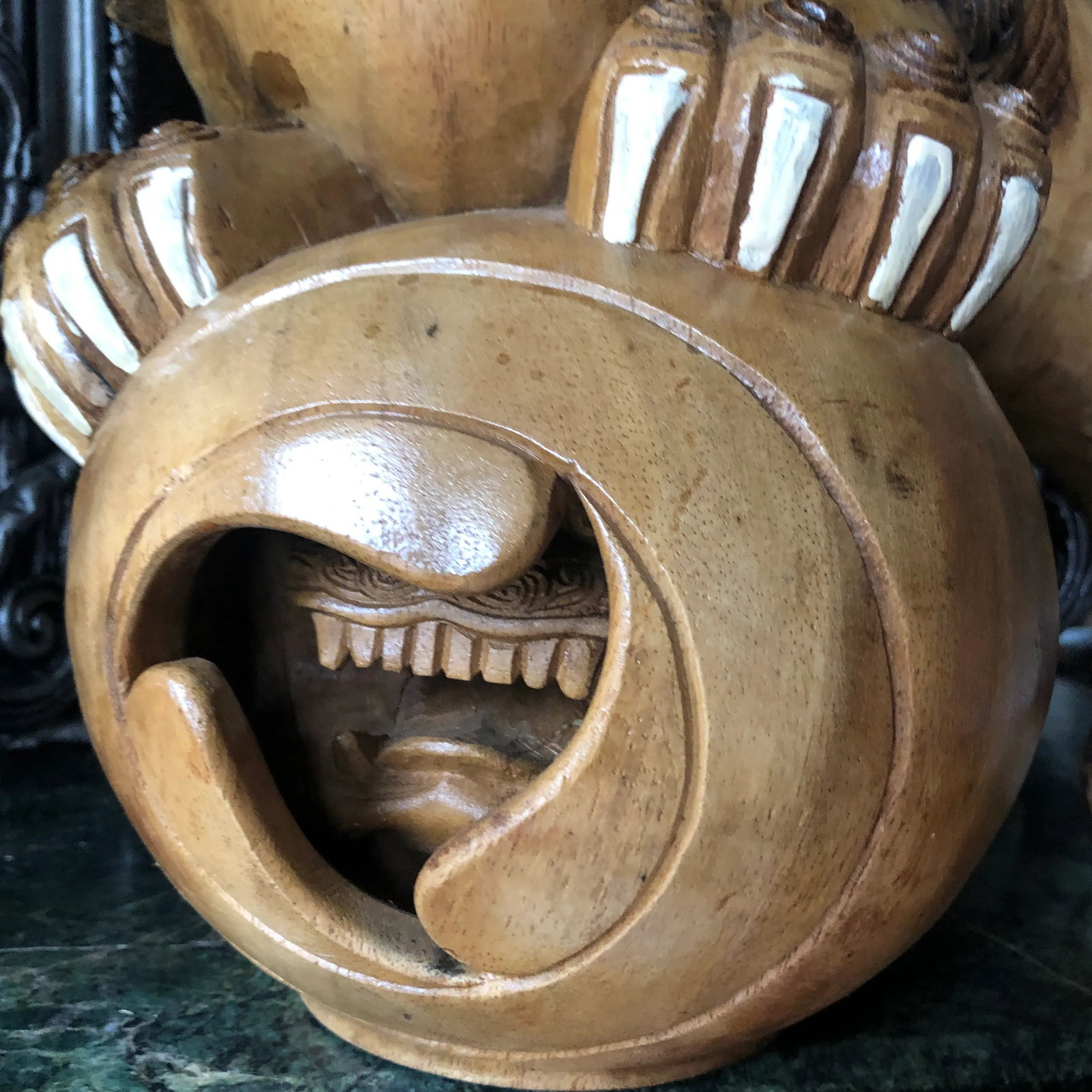 1960s Hand Carved Foo Dog Figurines - 7
