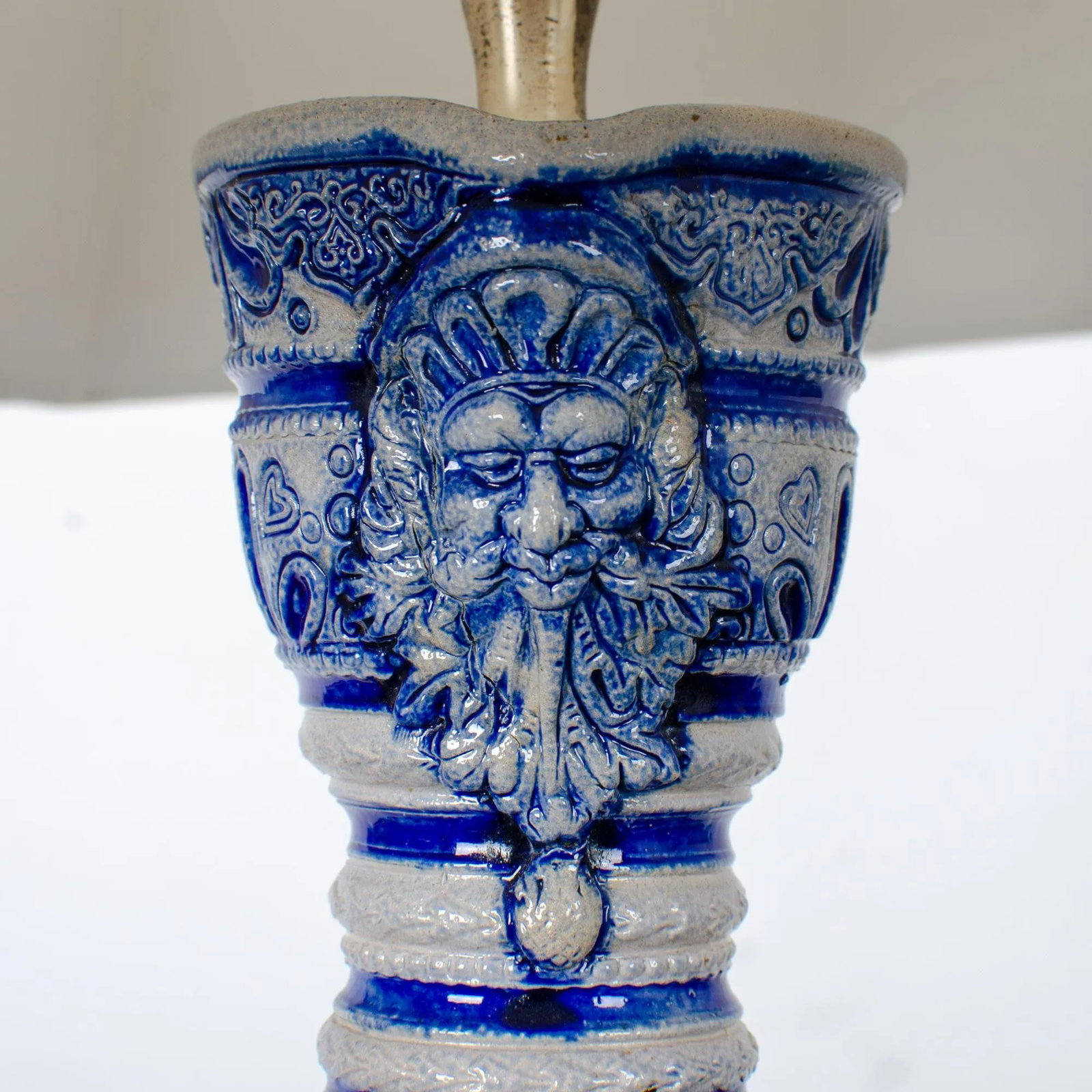 Late 19th Century Westerwald Ring Jug Lamp - 6