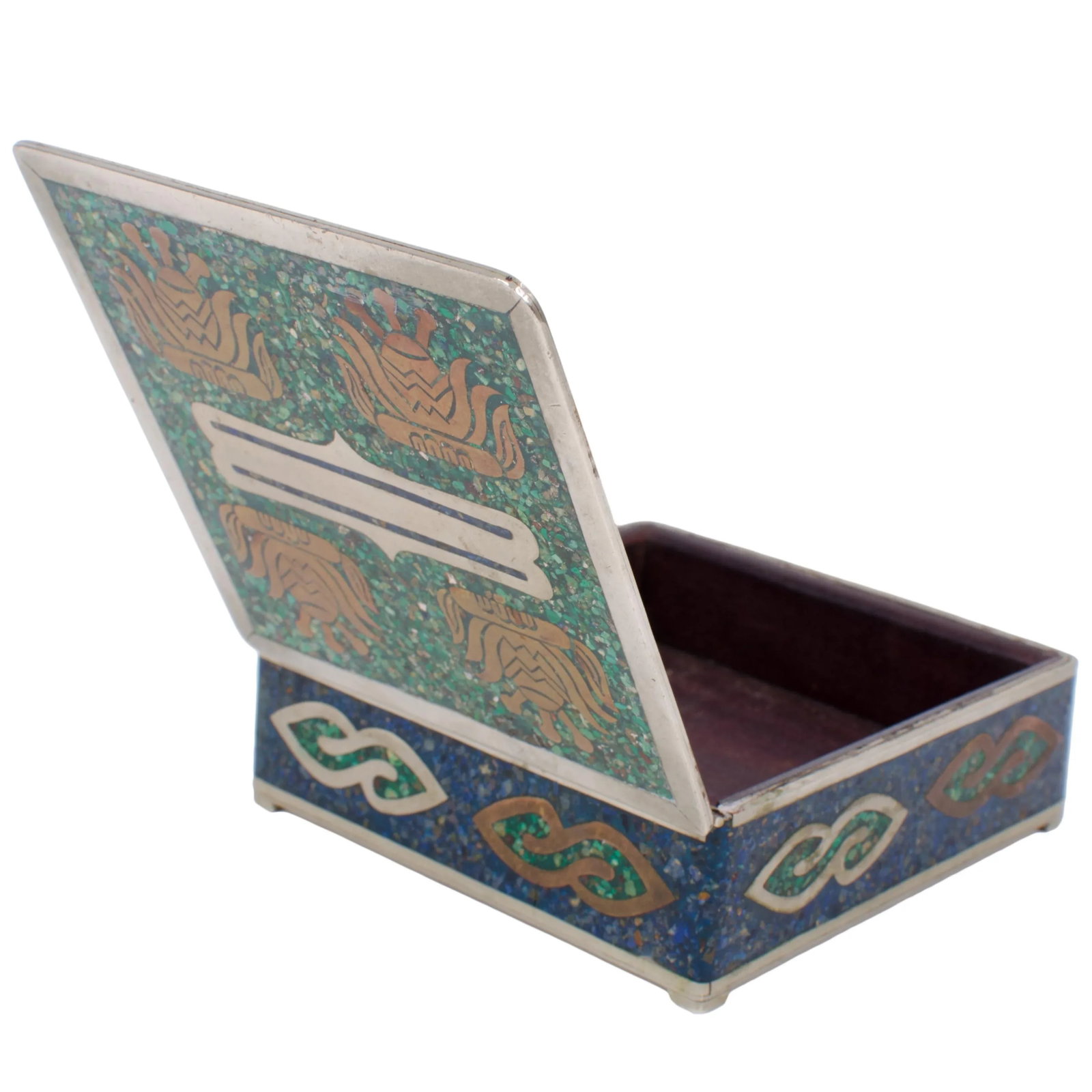 Mid 20th Century Alpaca Taxco Silver Trinket Box - 4