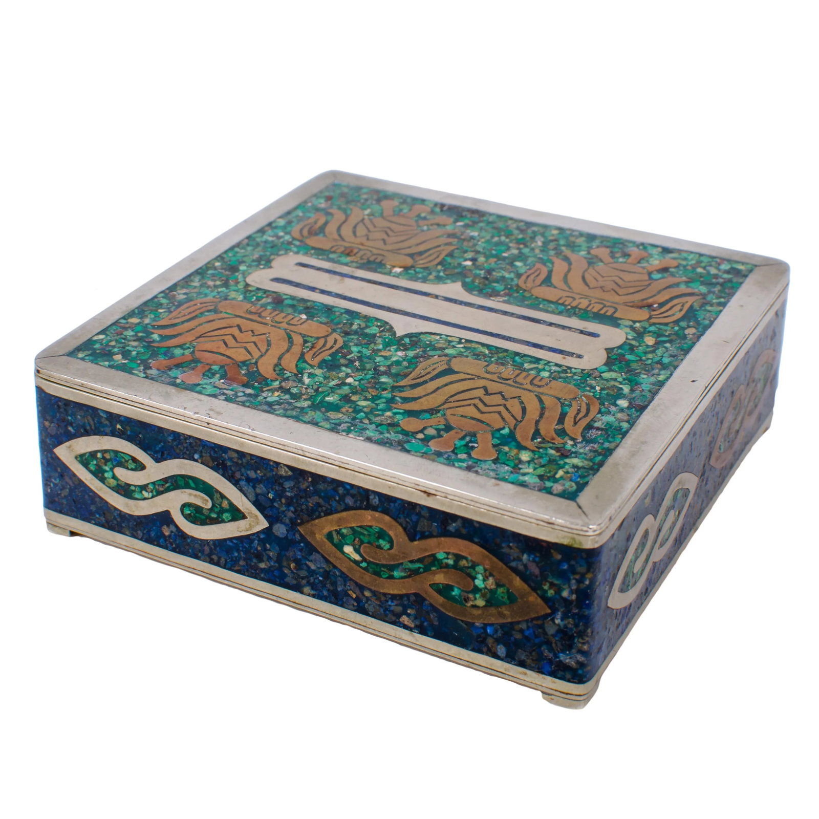 Mid 20th Century Alpaca Taxco Silver Trinket Box - 5