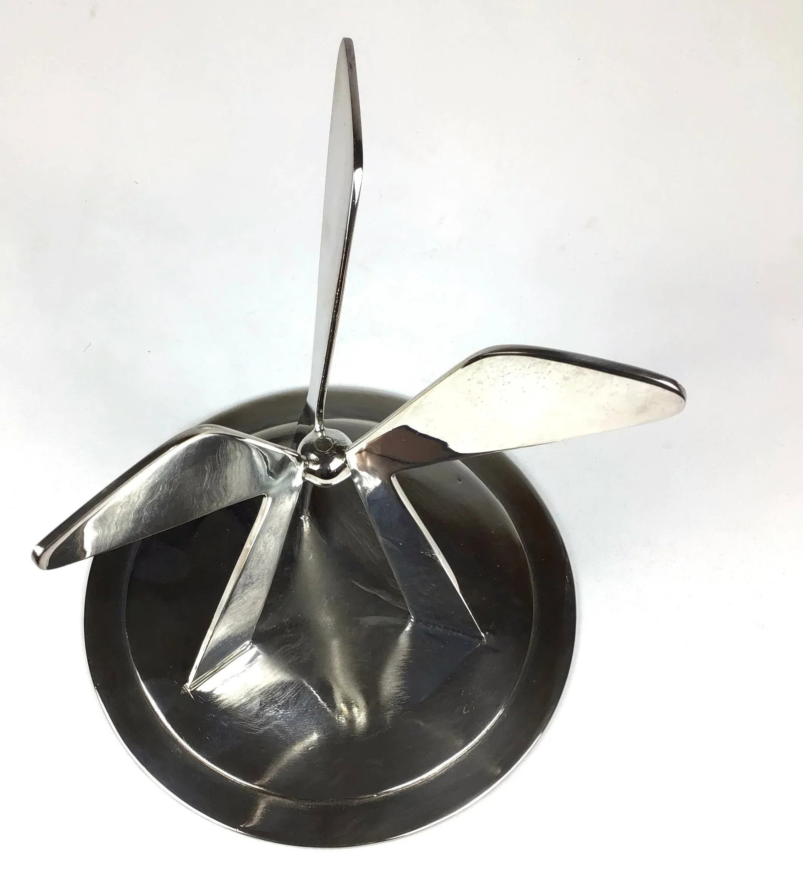 1980s Silver Plated Modern Heavy Pedestal Stand - 8