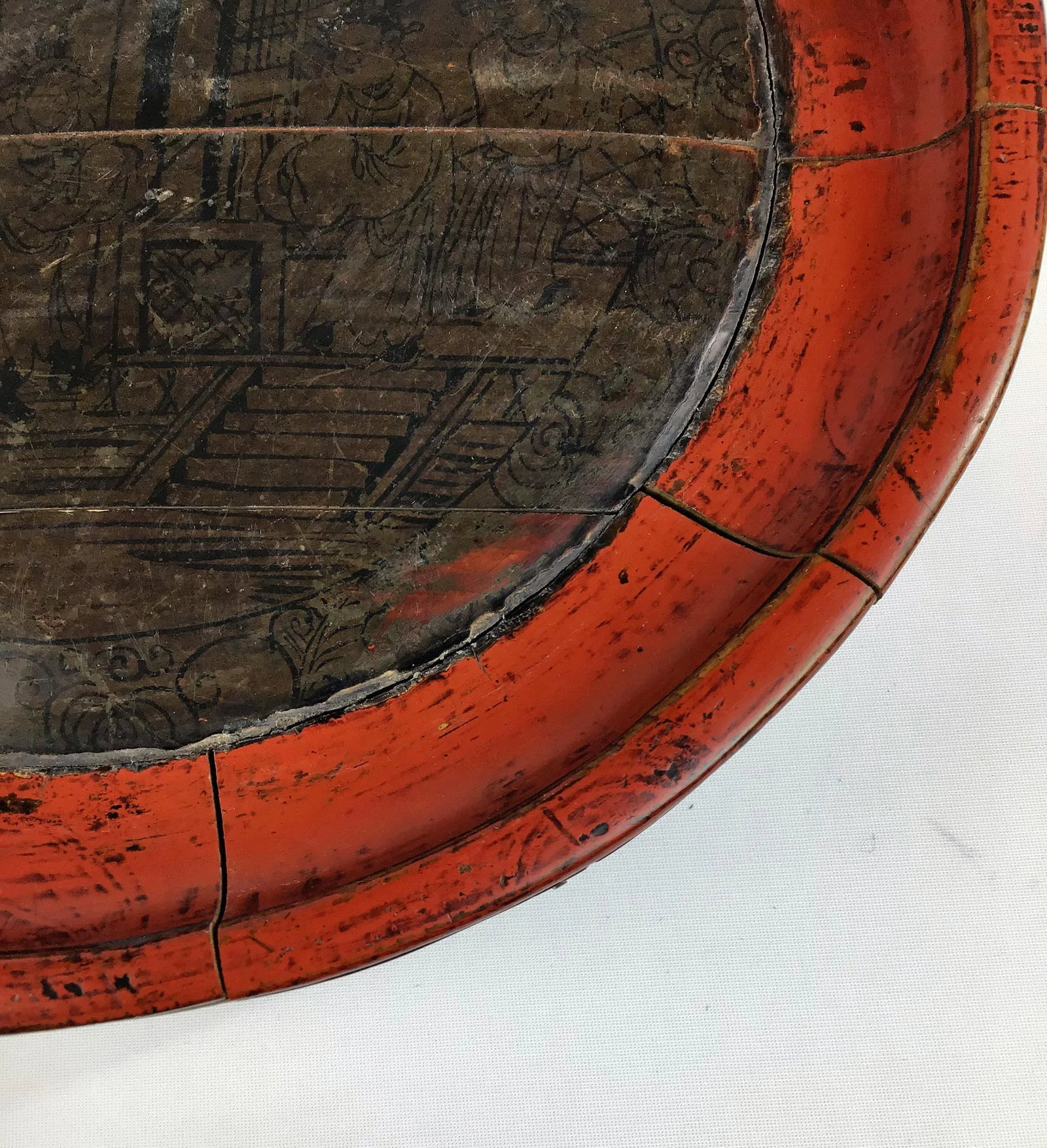 19th Century Chinese Wood Dome Display Tray - 2
