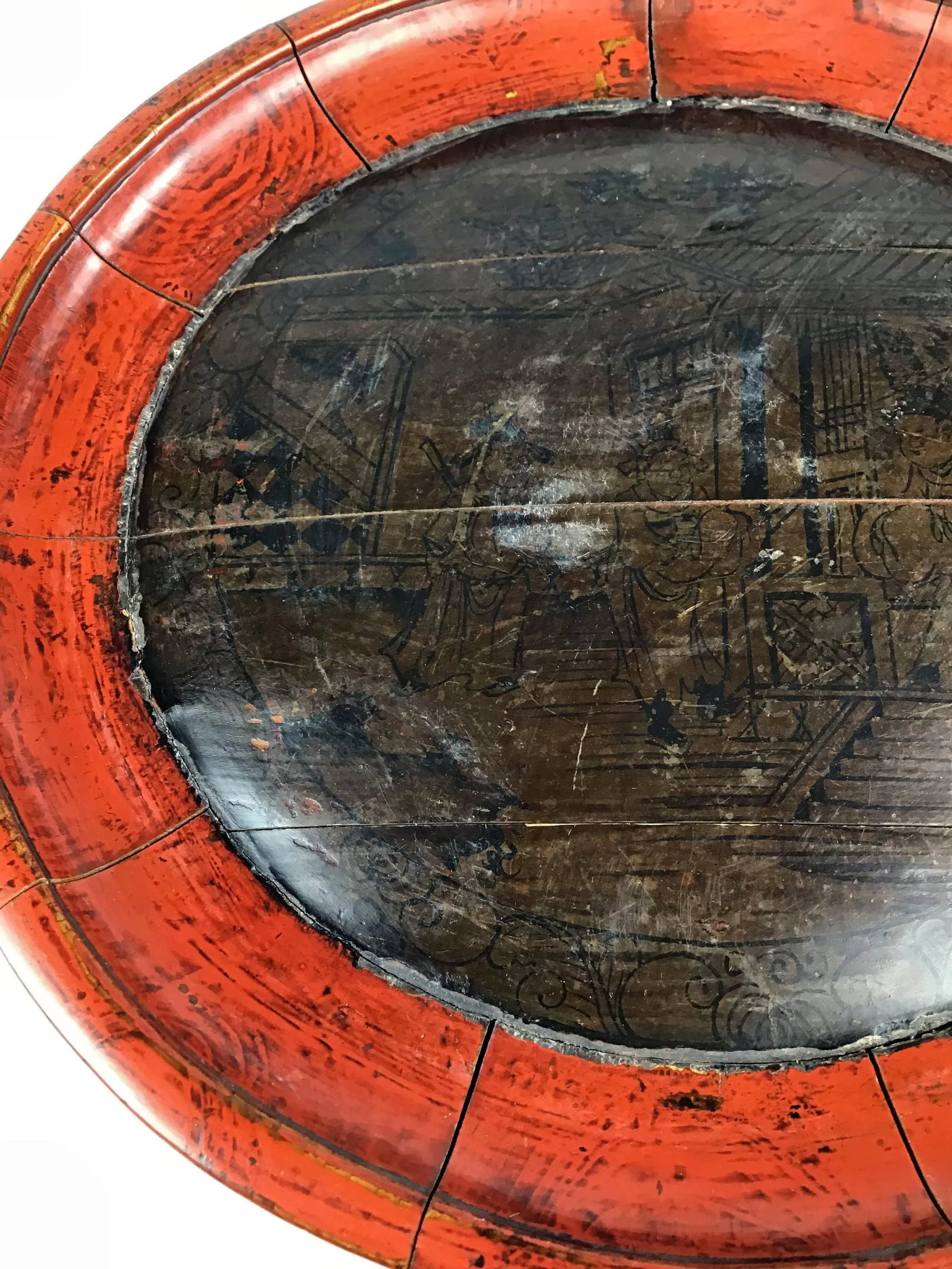 19th Century Chinese Wood Dome Display Tray - 3