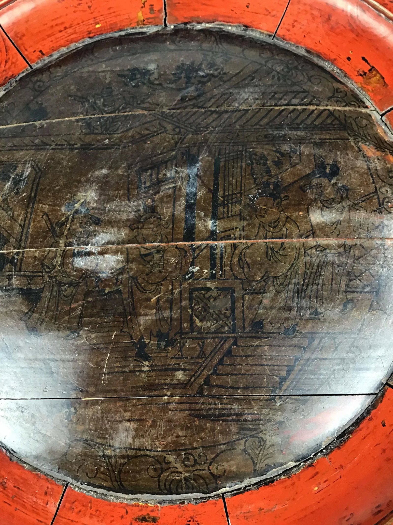 19th Century Chinese Wood Dome Display Tray - 4